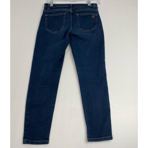 Michael Kors Womens Size 4 Dark Wash Mid Rise Izzy Cropped Skinny Jeans Stretch - Picture 2 of 12